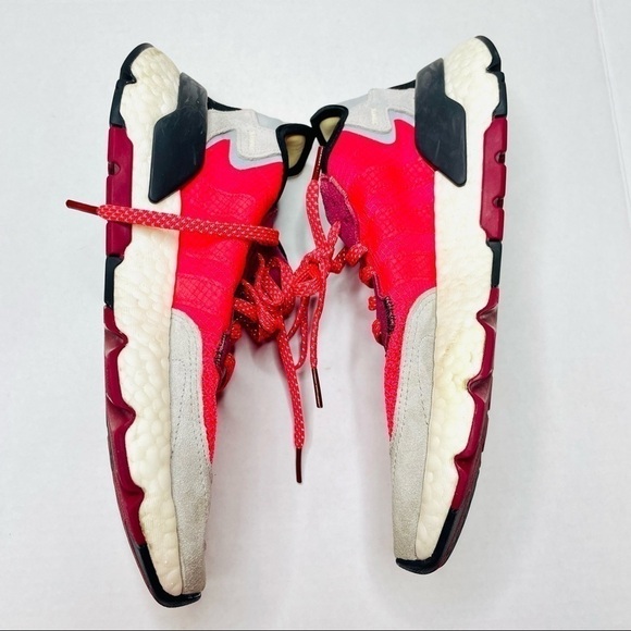 adidas Originals Nite Jogger Retro Running Shoes in Shock Red Men Size 7 - Picture 8 of 13